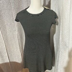 Olivia Rae Black and White Striped dress